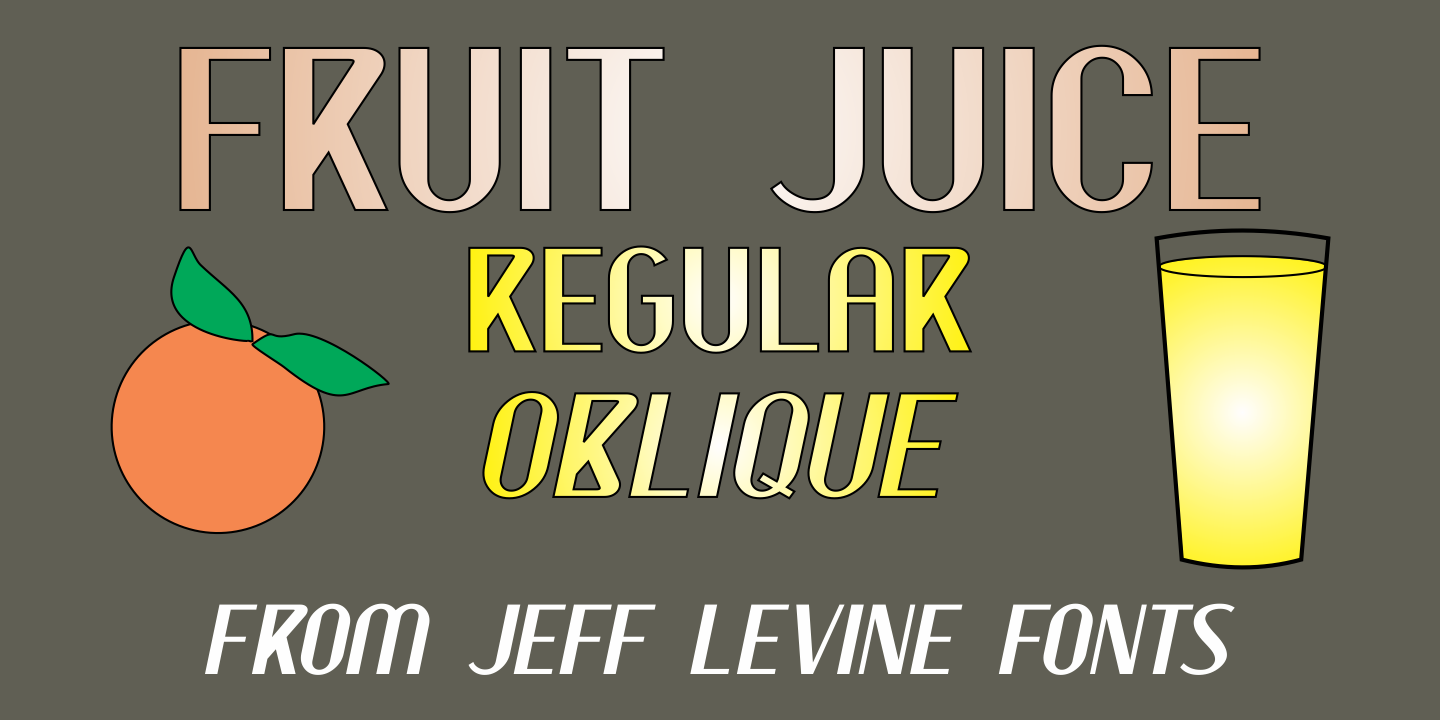 Пример шрифта Fruit Juice JNL